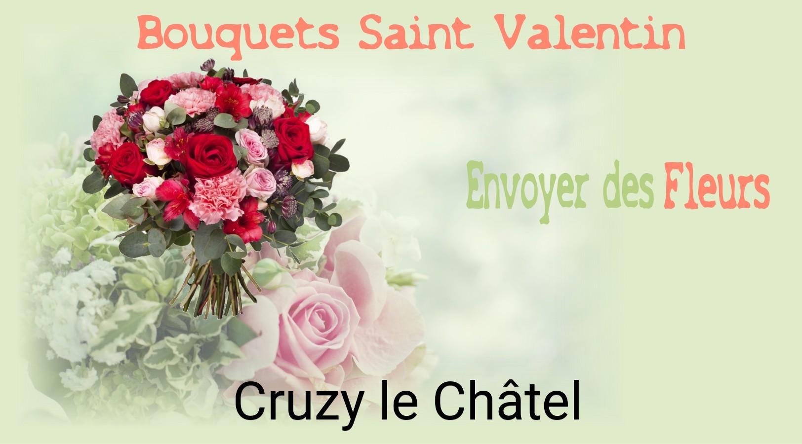 Roses de Saint-Valentin livrées à Cruzy-le-Châtel